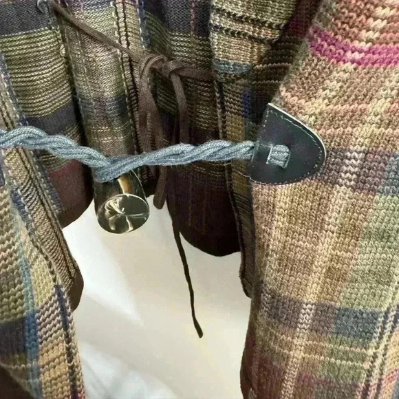 Ralph Lauren Wrap Vest Women Size 2X Plaid Academia Western Layering Piece - Picture 5 of 13